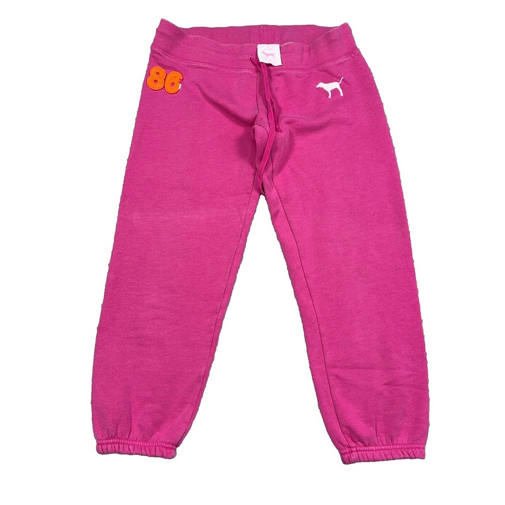 Vintage Y2K Victoria Secret PINK Sweatpants Women Small Joggers Spellout Baggy - Picture 2 of 9